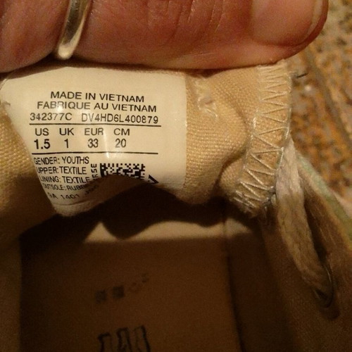 Converse All Star canvas shoes green size 33 like new