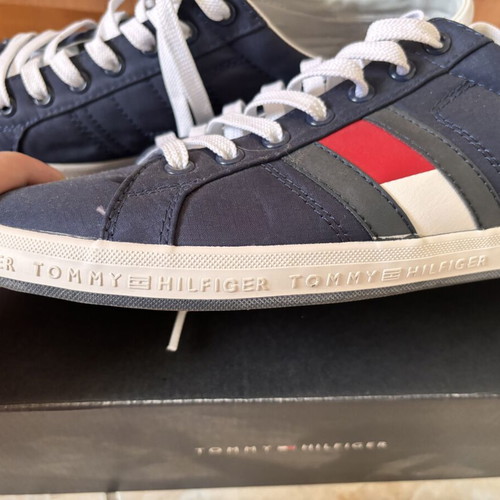 Tommy Hilfiger sneakers, white and blue, size 44