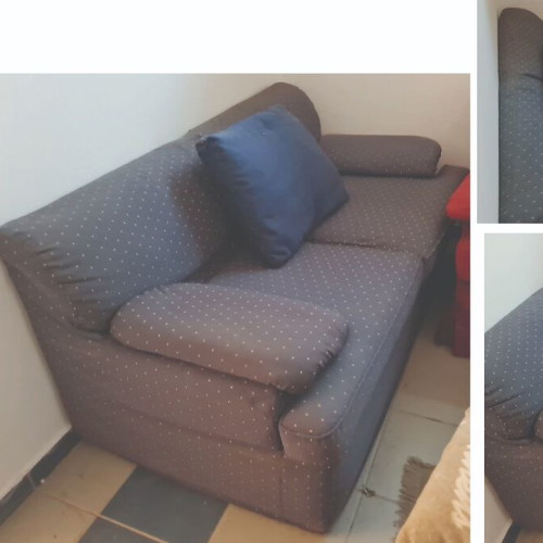 Sofas, set of 2, red