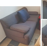 Sofas, set of 2, red