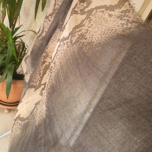Scarf like new, 2 meters long, gray and beige