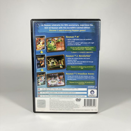 Rayman 10th Anniversary PlayStation 2 game used, complete with manual