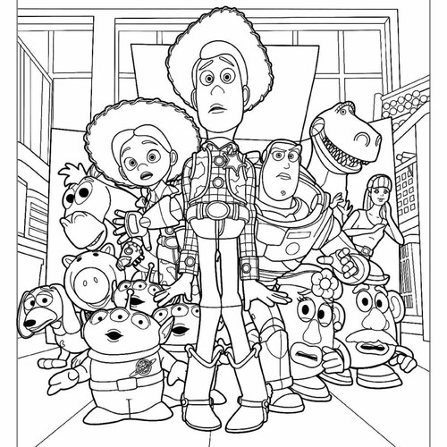 Toy Story coloring pages, 34 printed A4 sheets