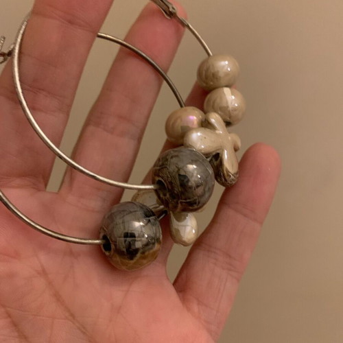 Large earrings like new, big hoops