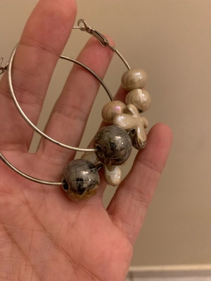 Large earrings like new, big hoops