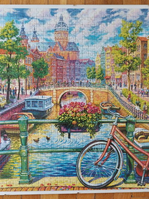 Framed Puzzle like new, 0.50x0.70 m