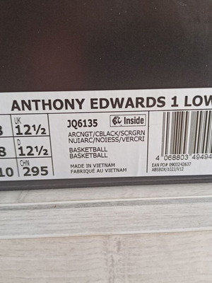 Adidas Anthony Edwards 1 Low αθλητικά παπούτσια καινούργια, νούμερο 48