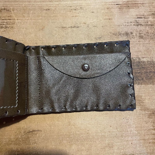 Leather wallet brown new for coins, cards and banknotes