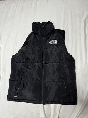 The North Face puffer vest, black, size M