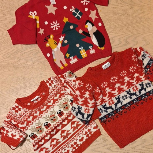 Festive pullovers like new for 12-18 months, 86cm unisex