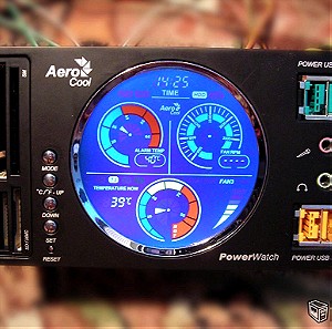 PC  Aerocool Powerwatch Panel Usb Fan Temp Control Card Reader
