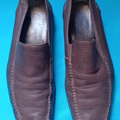 Men's brown loafers GK Uomo Gianna Kazakou size 43 used leather
