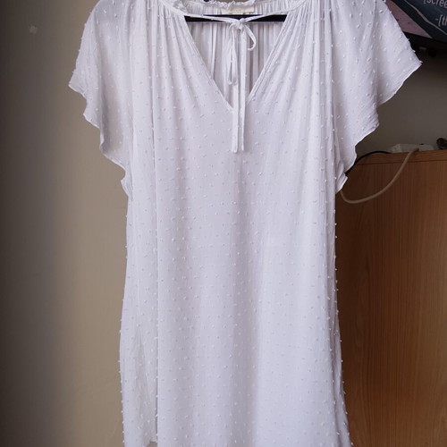 H&M Mama White Summer Short-Sleeve Top like new, size L