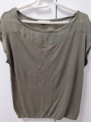 Bershka women's blouse used, khaki, size S
