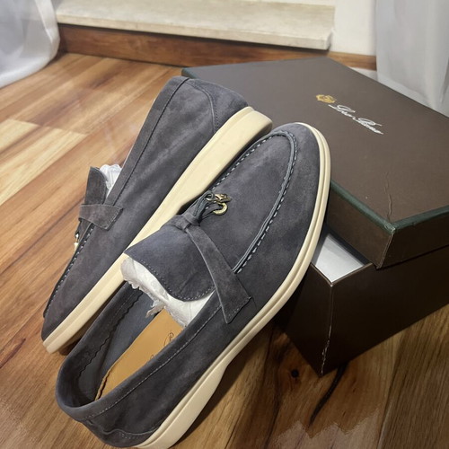 Loro Piana women's shoes like new, natural leather, size 38, blue