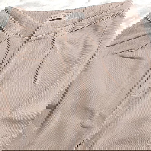 Μπεζ δροσερό παντελόνι με τσέπες πλαϊνές για κορίτσια