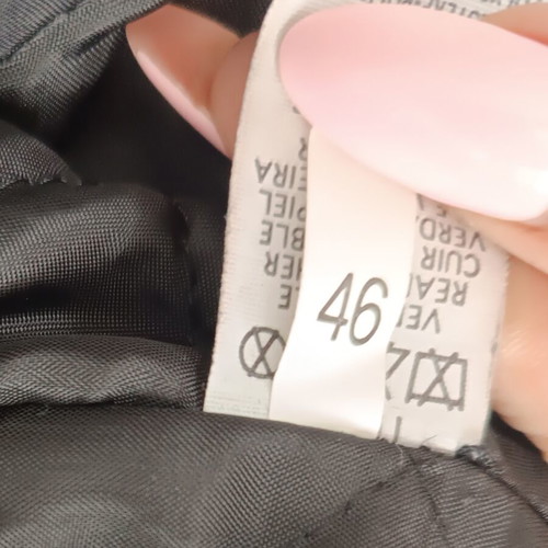 LIST genuine leather biker jacket color block M 46