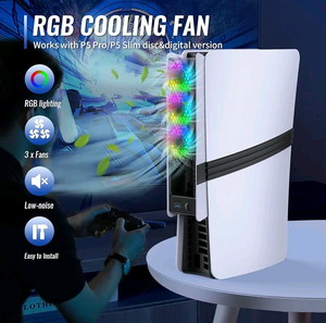 JYS RGB Cooling Fan 3 Modes for PS5 Pro/PS5 Slim