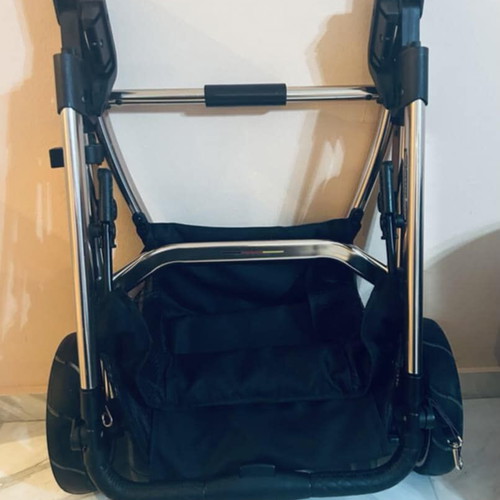 ABC Germany stroller used with fur cover and leather bag