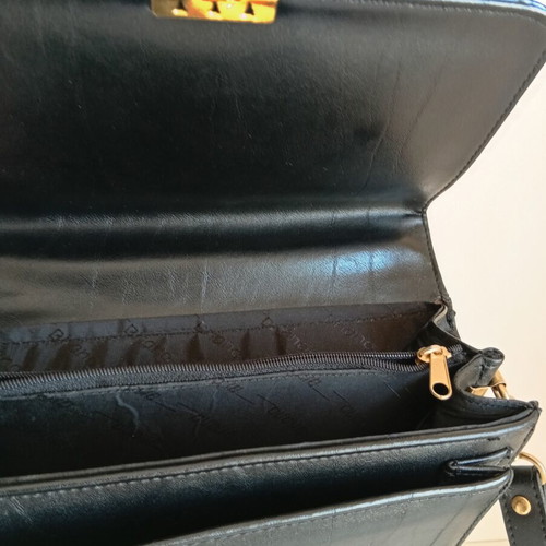 Briano men's bag used, black eco leather professional design
