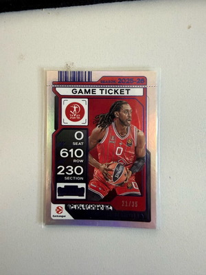 Jonathan Motley EuroLeague card 21/35 new