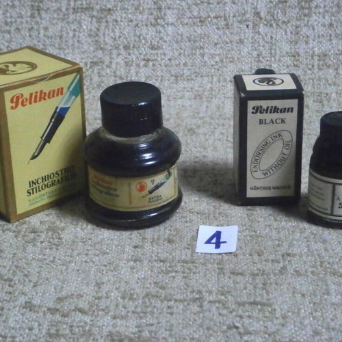 Pelikan Blue-Black and Pelikan Black Germany ink set, new with box, vintage