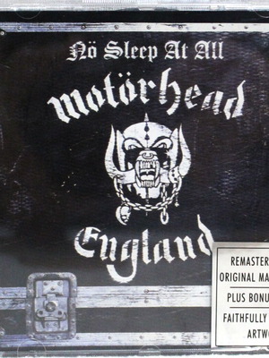 Motörhead Nö Sleep At All CD άλμπουμ επανέκδοση remastered σαν καινούργιο