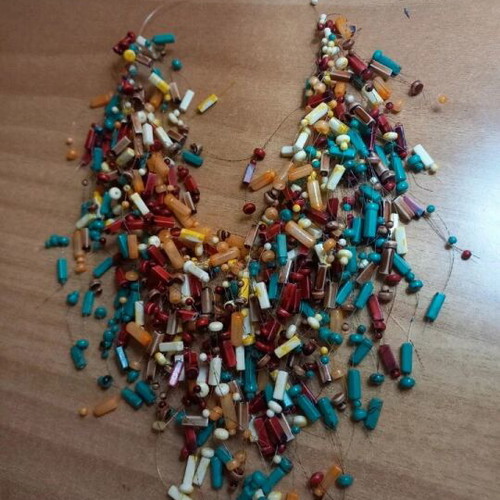 Handmade necklace like new, multicolored