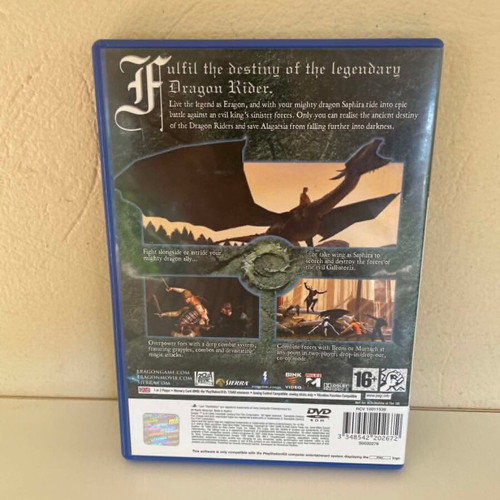 Eragon PS2 game used, complete with manual