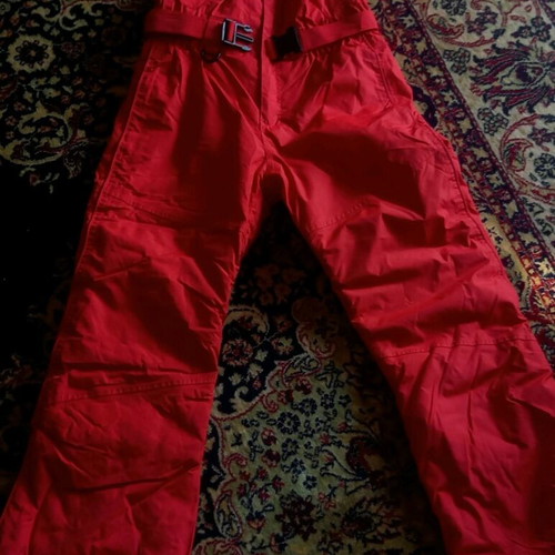 Ski pants like new, red, size 140, kids unisex