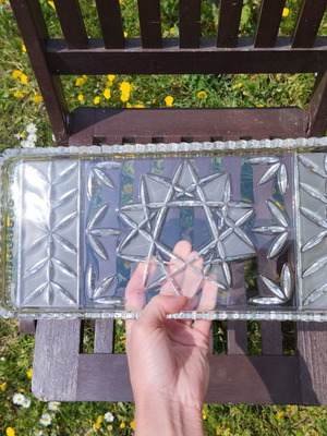 Κρυστάλλινος δίσκος διακοσμητικός 34x15cm