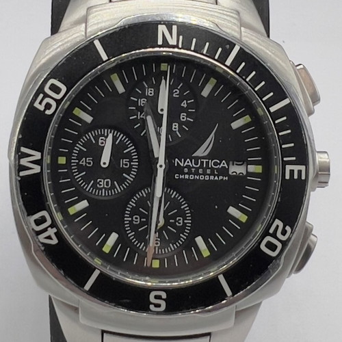 Nautica Steel Chronograph 40mm like new, men's watch