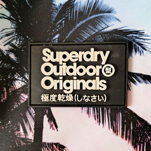 Superdry Outdoor backpack like new, pink and turquoise
