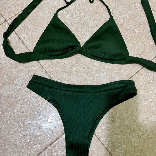De Coro dark green high-waisted bikini, small