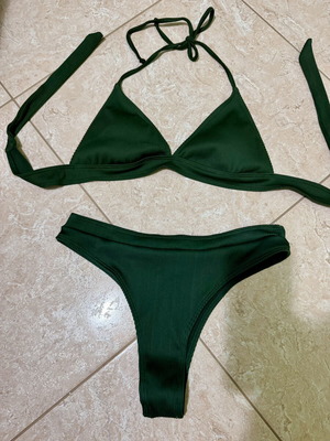 De Coro dark green high-waisted bikini, small