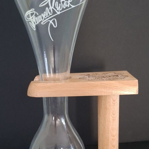 Pauwel Kwak Collectible Beer Glass with Wooden Stand like new