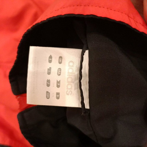 Adidas vintage jacket used, red with black panels
