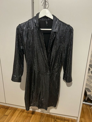 Unique Only Jumpsuit like new, black and silver, size XS