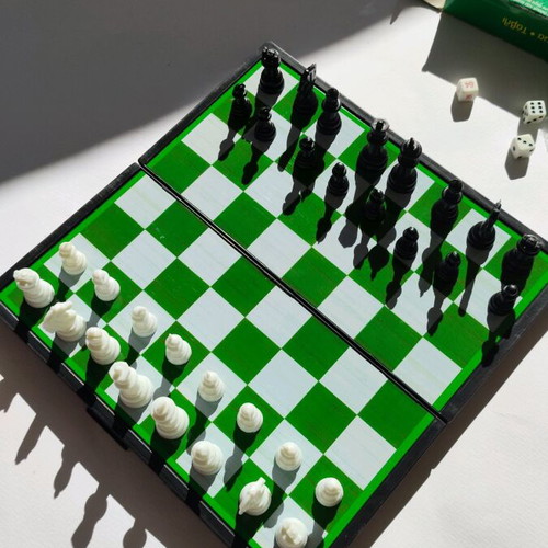 Perrier Backgammon Chess Checkers used vintage promotional game
