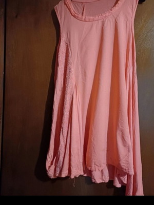 Blouson dress sleeveless used, pink