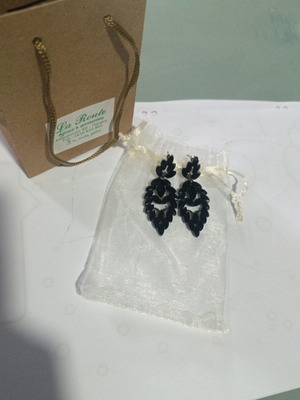 Earrings with black crystals new