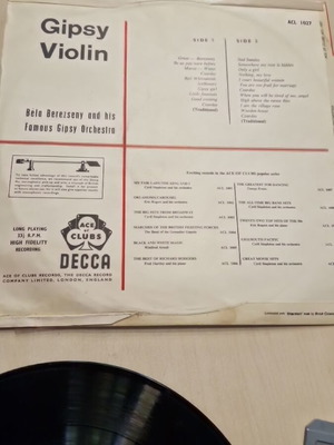 Gipsy Violin LP μεταχειρισμένο, Béla Berezseny Ace of Clubs 1960