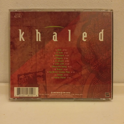 Khaled Khaled CD album, 1992, folk
