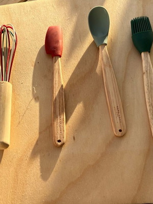 Zara Home wooden children's cooking tools set like new