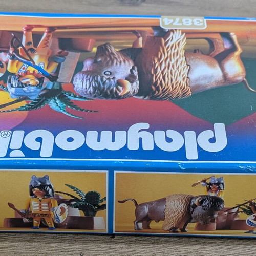 Playmobil Western 3874 Bison Hunters set used with box