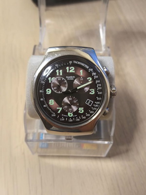 Swatch Your Turn YOS413 watch like new, brown leather strap