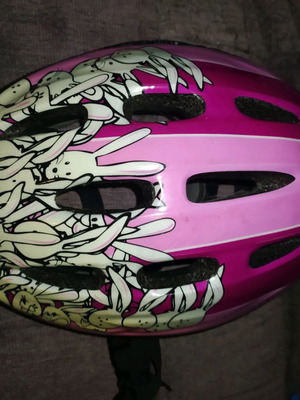 Bicycle helmet with bunny design