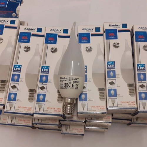 Λάμπες LED Κεράκι Φλόγα 6.5W Ουδέτερο Λευκό E14 Πακέτο 20 Καινούργιες