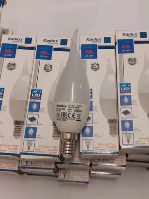 Λάμπες LED Κεράκι Φλόγα 6.5W Ουδέτερο Λευκό E14 Πακέτο 20 Καινούργιες