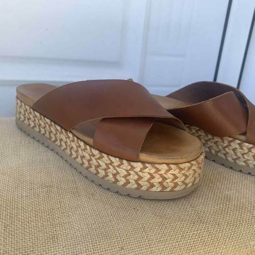 Fratelli Robinson flatforms used, brown, size 39